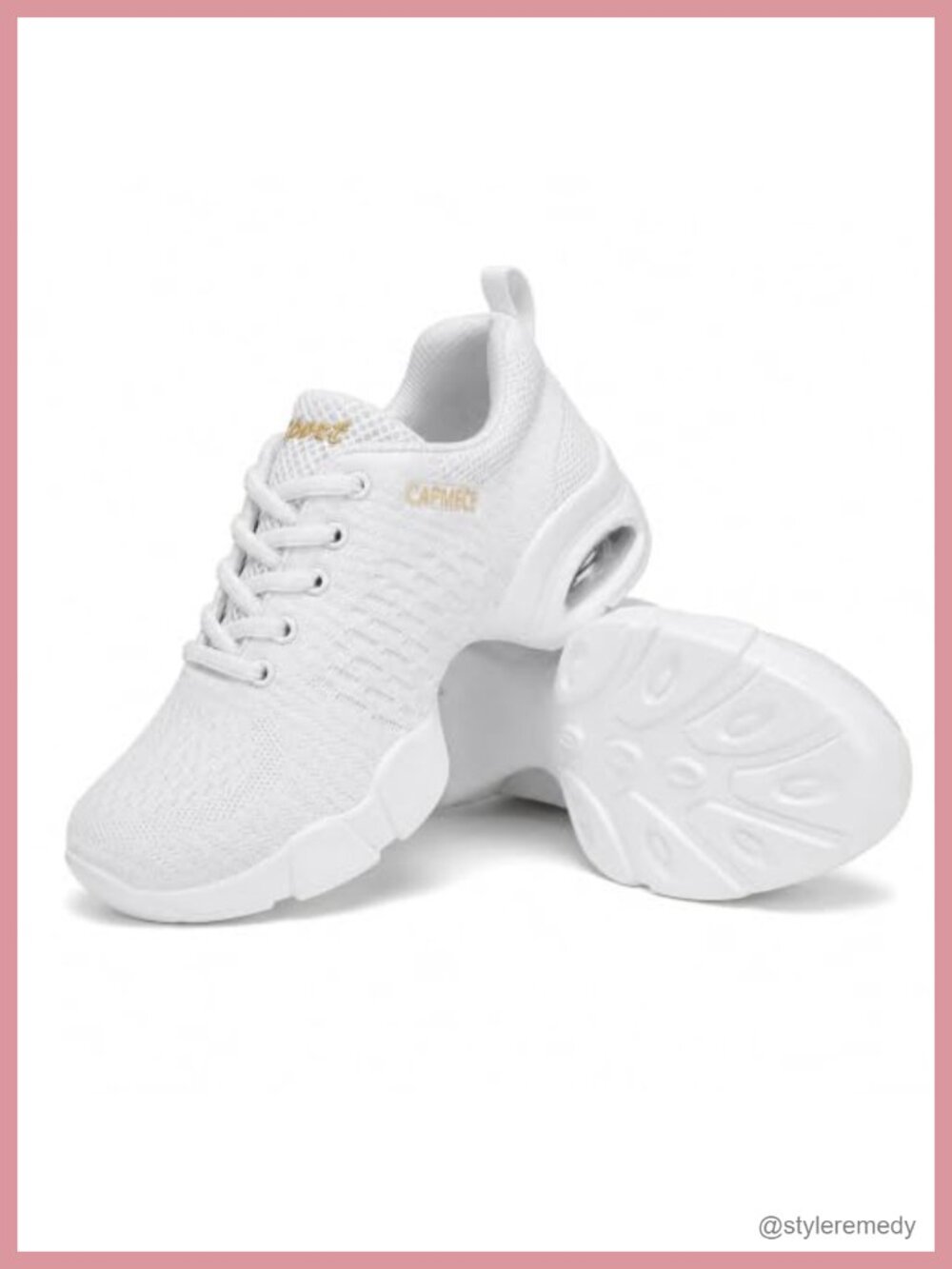 Womens Jazz Dance Sneakers Lace Up Split Sole Breathable Mesh Dance Shoes